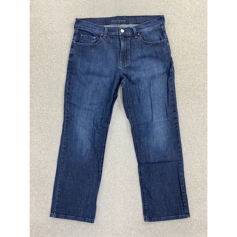 Mott And Bow Jeans Mens 36x32 (Fits 34x29) Mercer Straight Leg Indigo Denim